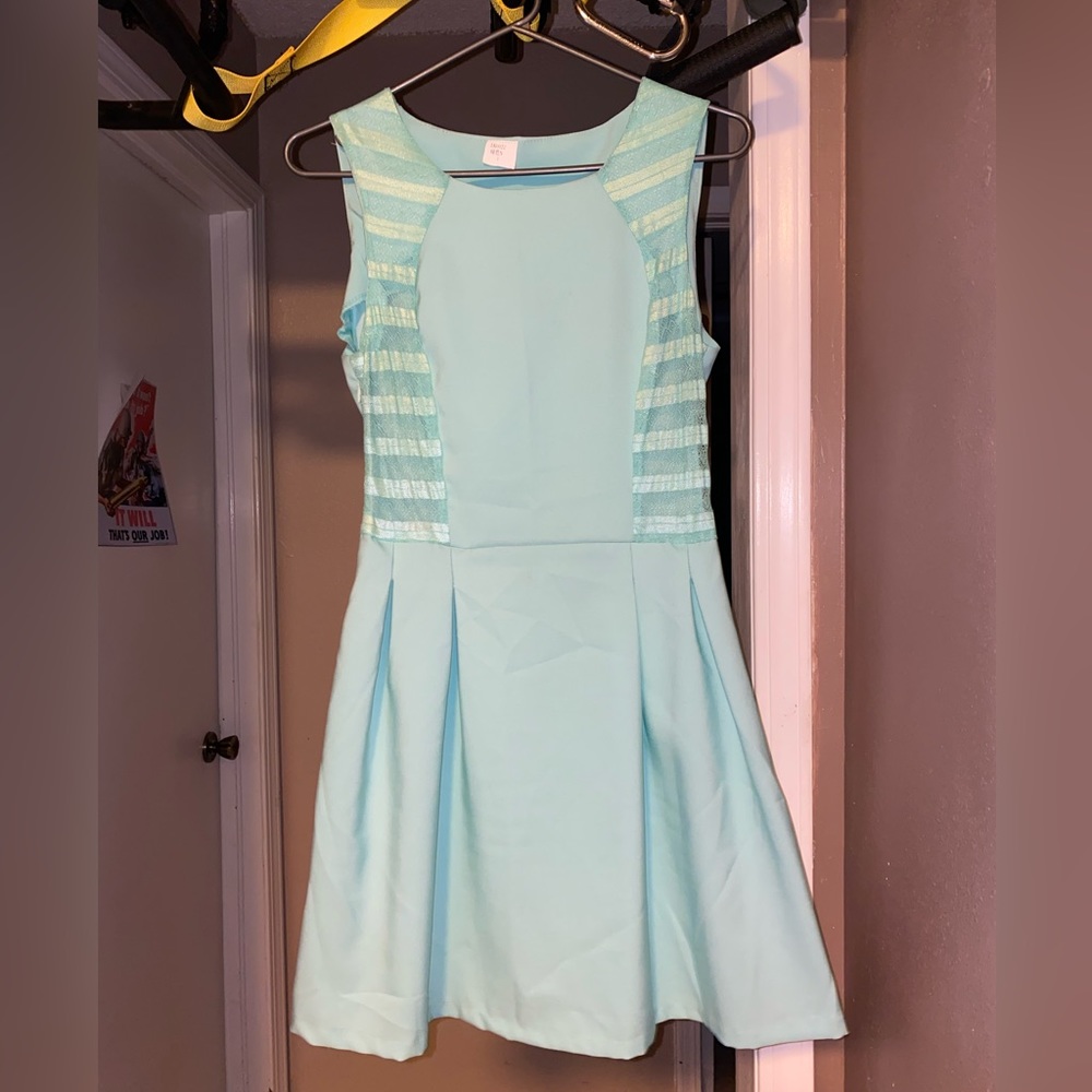 Sheer side panel dress